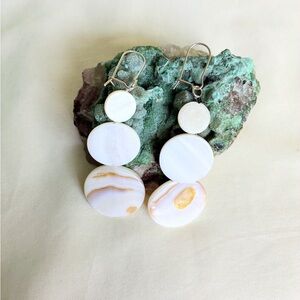 Mother of pearl White and cream shell earrings with a boho vibe #boho #earrings